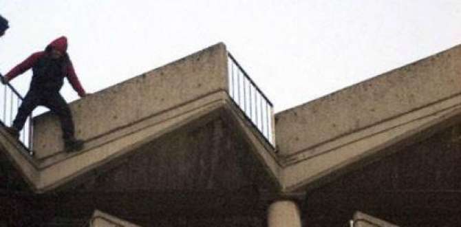 8 katlı binanın çatısında toplu intihar girişimi