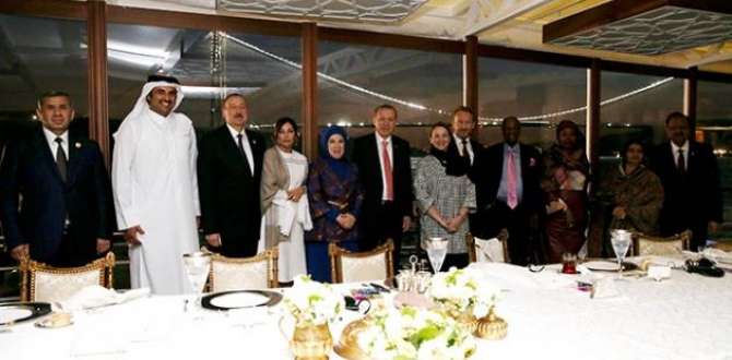 Erdoğan’dan liderler onuruna Savarona yatında akşam yemeği