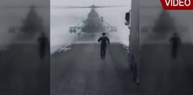 Pilot yol sormak için helikopteri indirdi