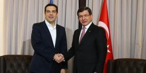 Davutoğlu, Çipras ile görüştü