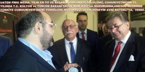 HÜSEYİN AVNİ BOTSALI, YILIN EN BAŞARILI DİPLOMATI ÖDLÜLÜNÜ ALDI.